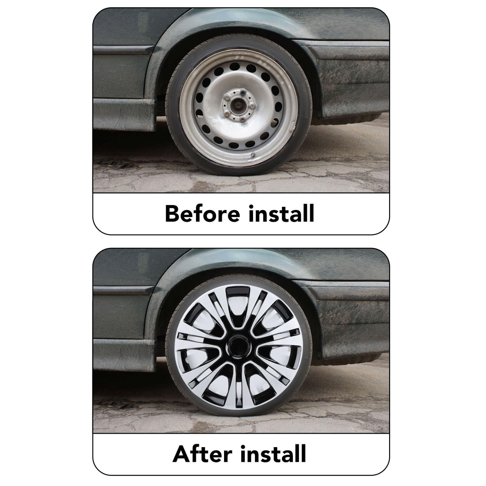 Mingzhe Universal 14 Inch Wheel Hub Caps, High Compatibility and