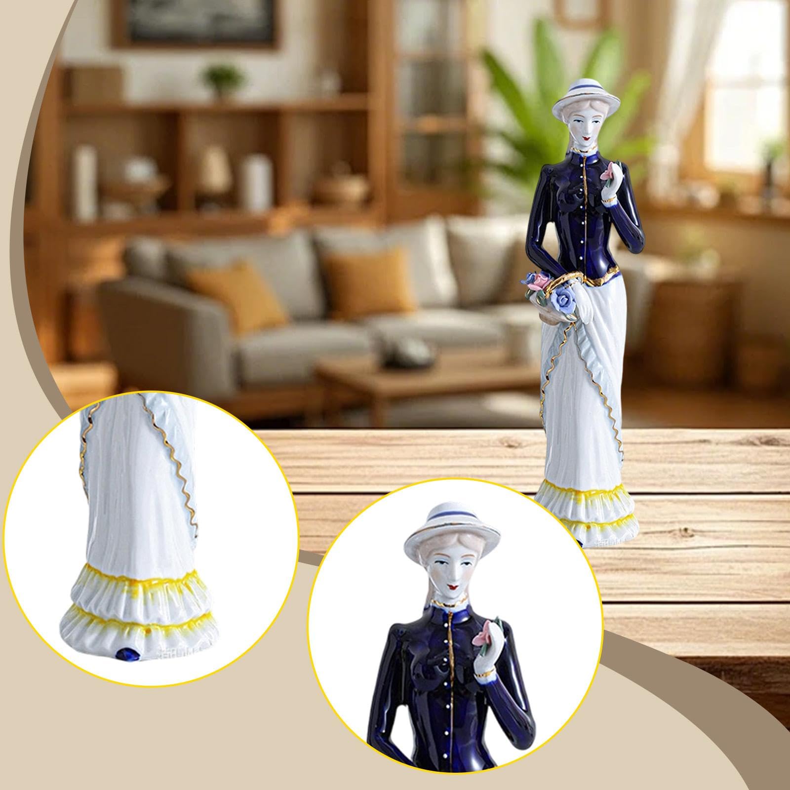 少女像置物/陶器 Amazon.co.jp: Qialexicon 陶器製 少女像 女置物 磁器 ヨーロピアン