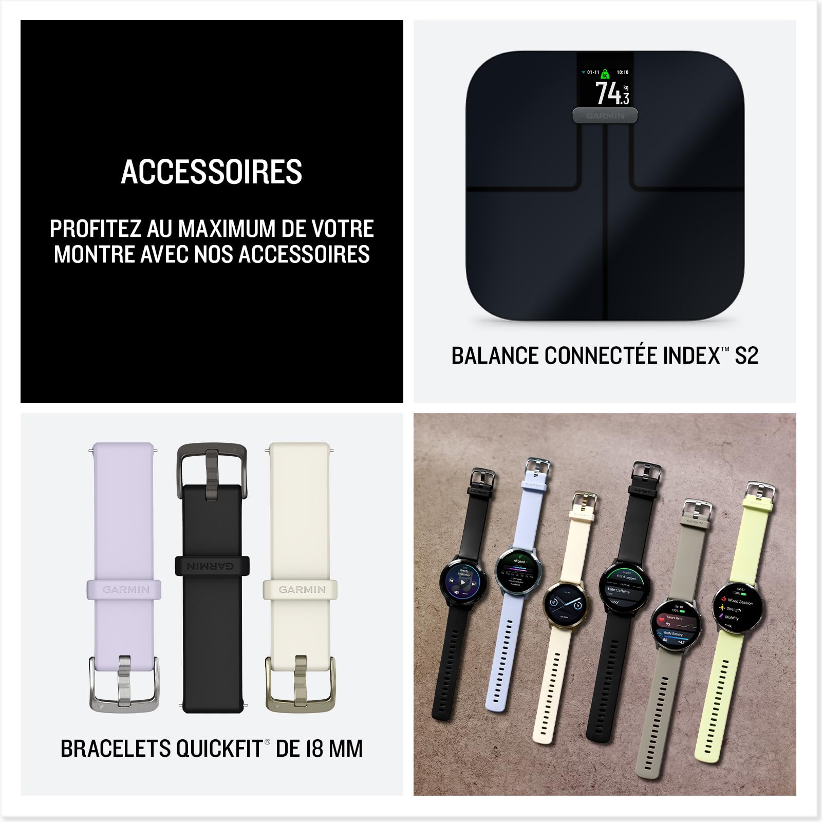 Garmin Venu 4 Montre GPS connectée forme et santé écran Ultra-Lumineux Lampe LED intégrée Beige Lunar Gold Bracelet Ivoire 41mm
