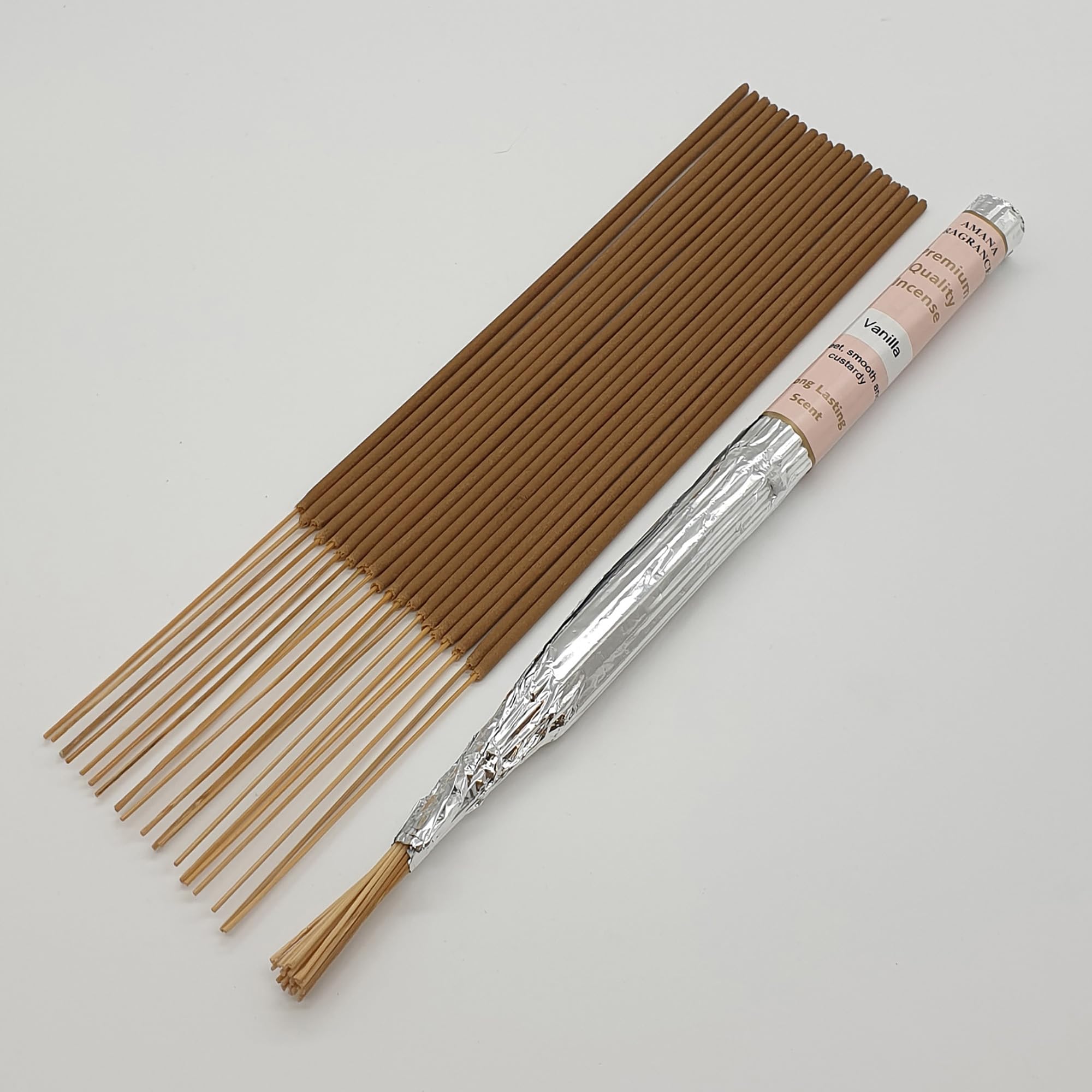 Long Burning Incense Sticks from Amana Fragrances - all scents in one listing (Vanilla)
