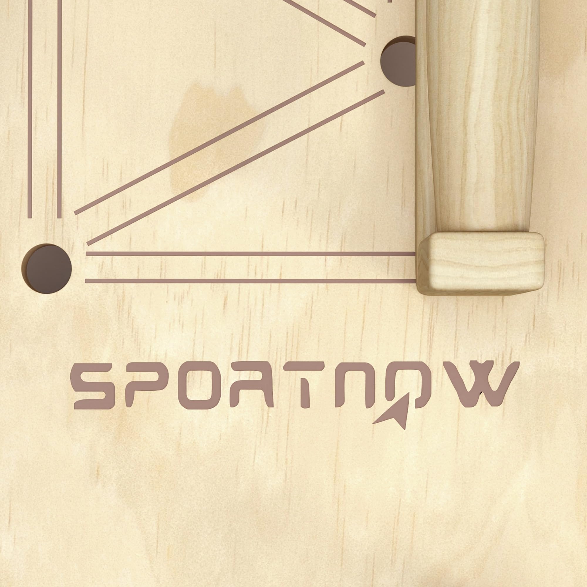 SPORTNOW Uchwyty do pompek drewniane paralele 11 ćwiczeń naturalne