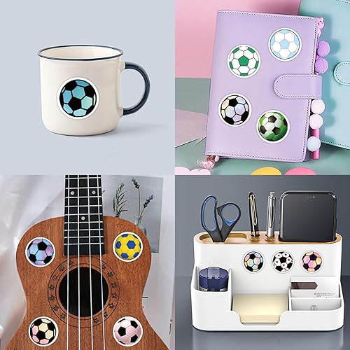 Miniatura 2 de 60 calcomanías de fútbol para niñas, regalos de fútbol para adolescentes, regalo de fútbol, calcomanías de fútbol para botellas de agua, regalos de