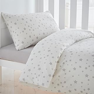 Silentnight Safe Nights Cot Bed Duvet Cover Set – 100% Cotton Toddler Child Quilt Duvet Cover and Pillowcase Set – Super Soft