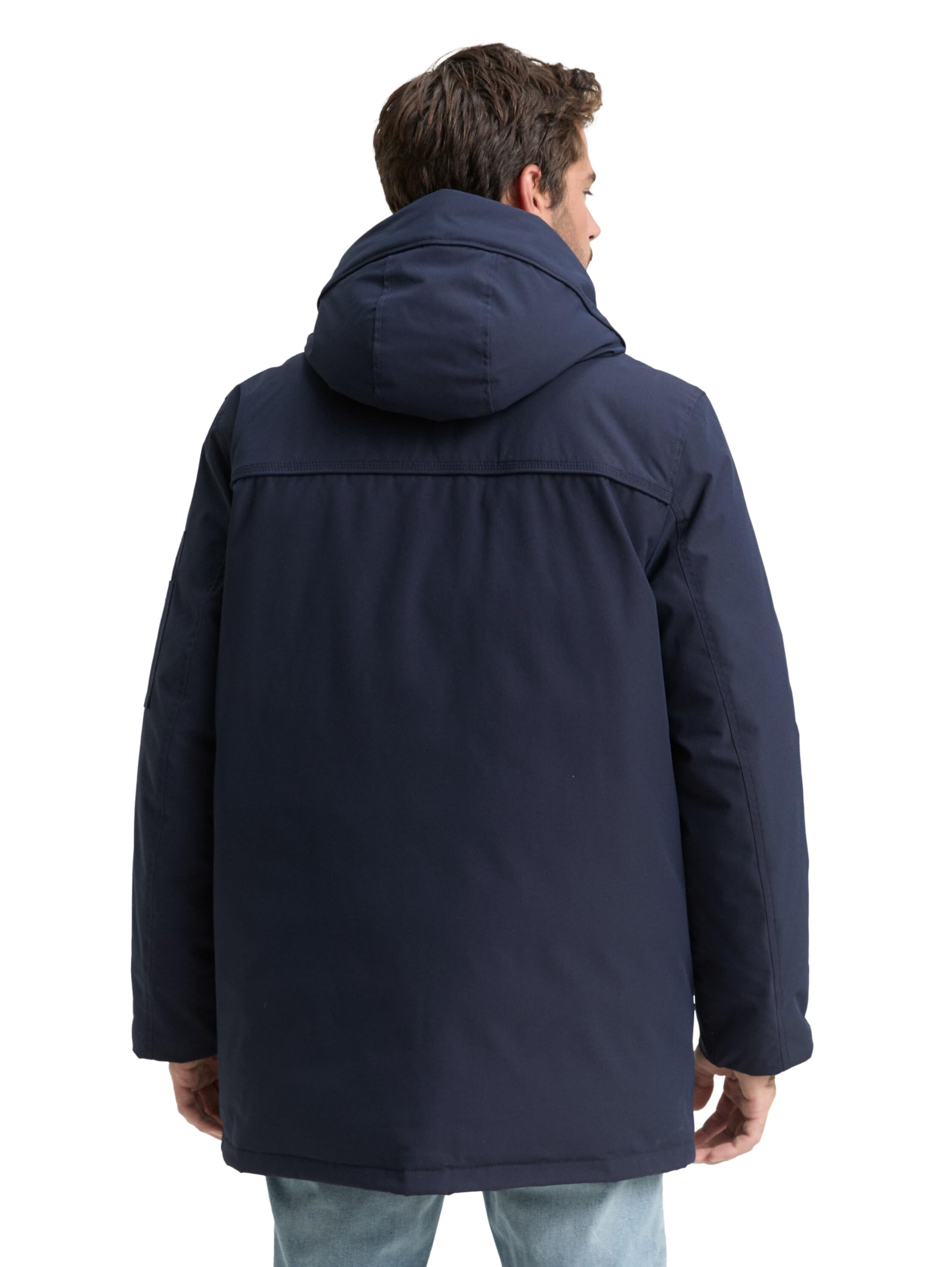 TOM TAILOR Męskie 1047040 Parka, 10668-Sky Captain Blue, L, 10668 - Sky Captain Blue, L