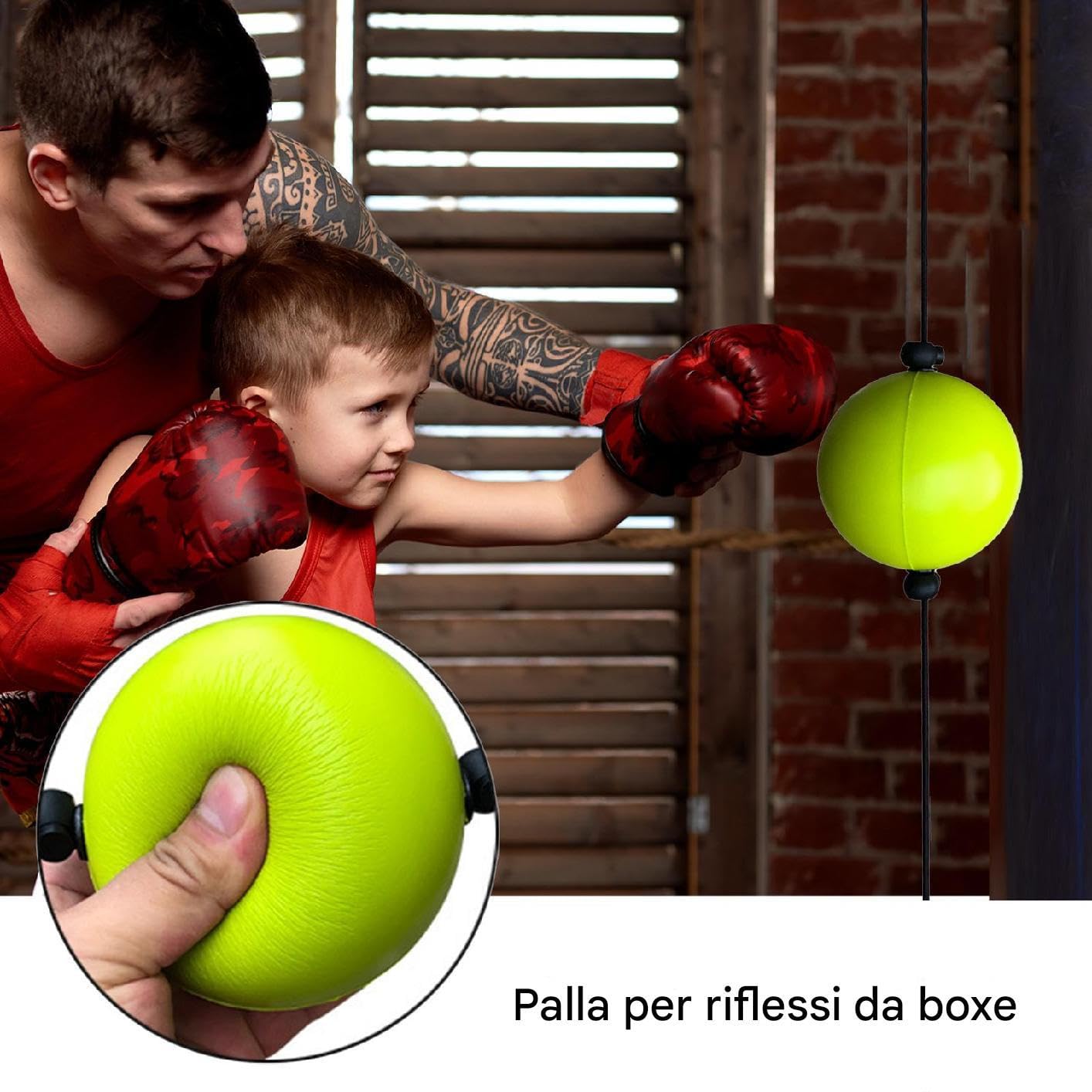 Palla riflessa di boxe | Palla da pugni a doppia estremità | Baso da punzonatura a doppia estremità di aspirazione base | Attrezzatura di addestramento ideale per la pratica della velocità, il coordin