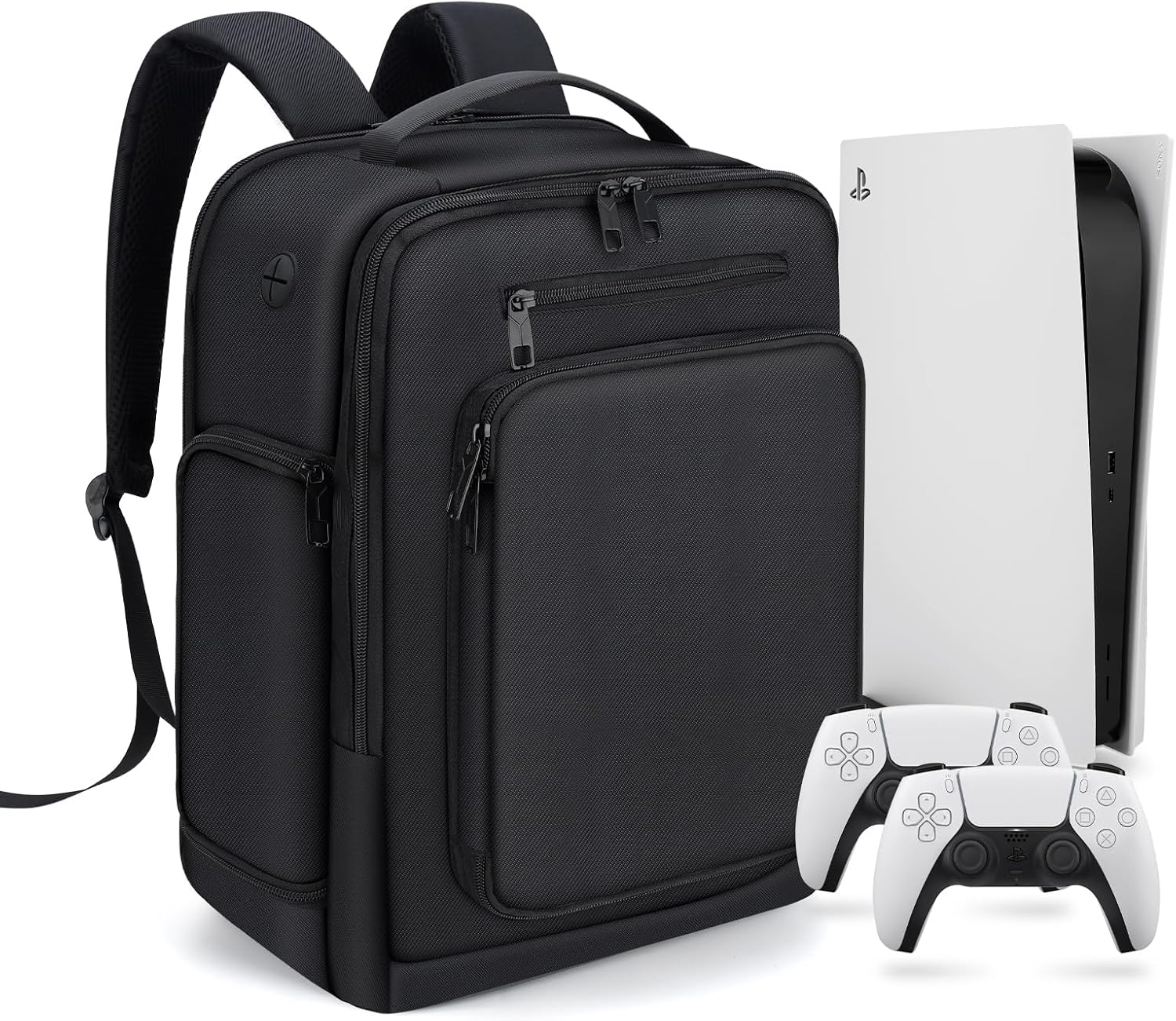 Gaming Backpack for PS5, Protective Travel Carrying Case Compatible with Playstation 5 Console, Portable Monitor, 15.6”Laptop, Headset, Game Discs, and Gaming Accessories Gaming Backpack for PS5, Protective Travel Carrying Case Compatible with Playstation 5 Console, Portable Monitor, 15.6”Laptop, Headset, Game Discs, and Gaming Accessories