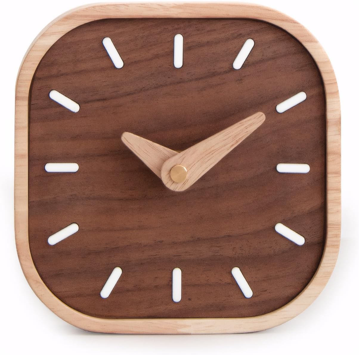 Amazon.com: Maxspace Table Clock - 5.3in Wooden Table Clocks for Living ...