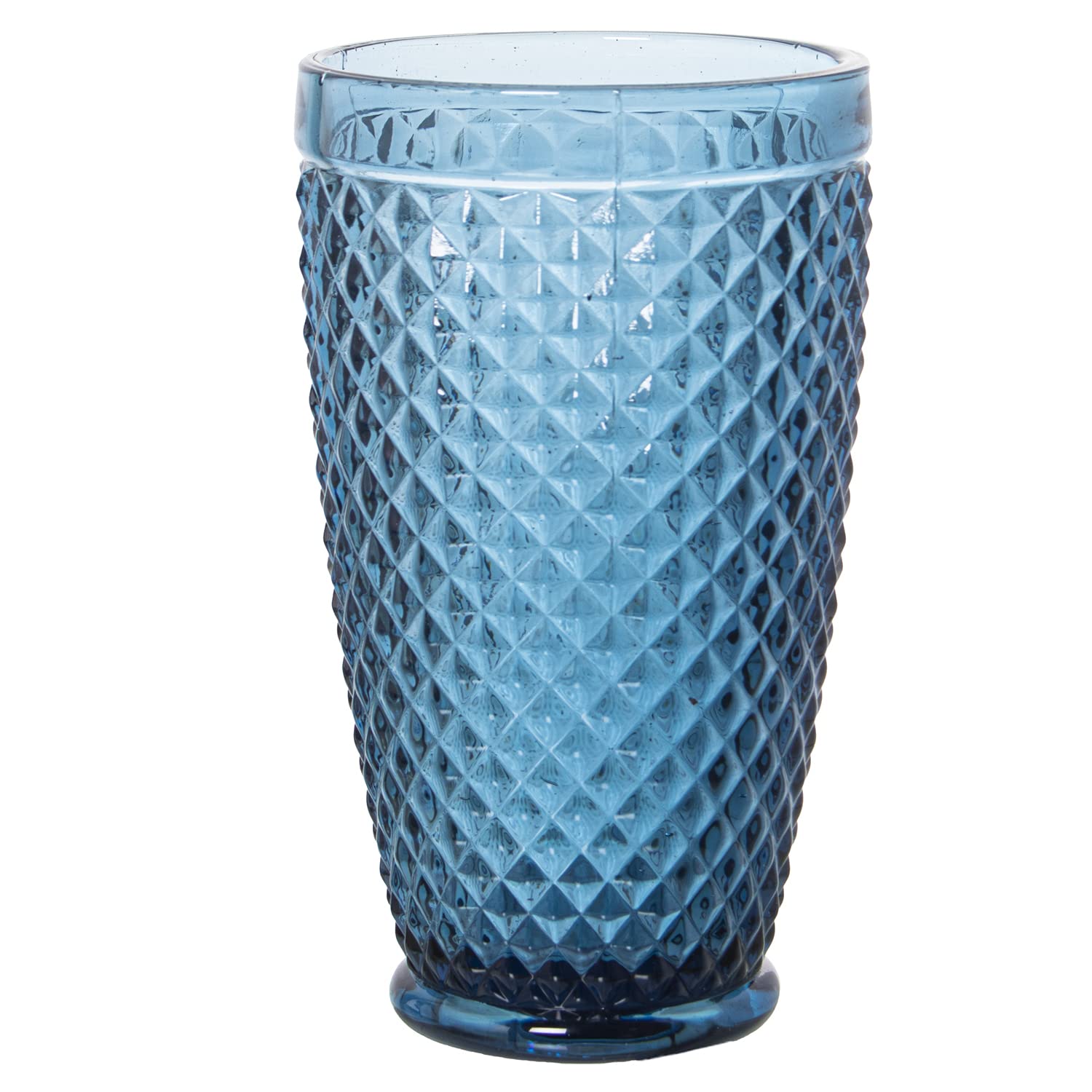 Set de 6 Vasos Altos de Cristal en Azul ø8,5x15 cm