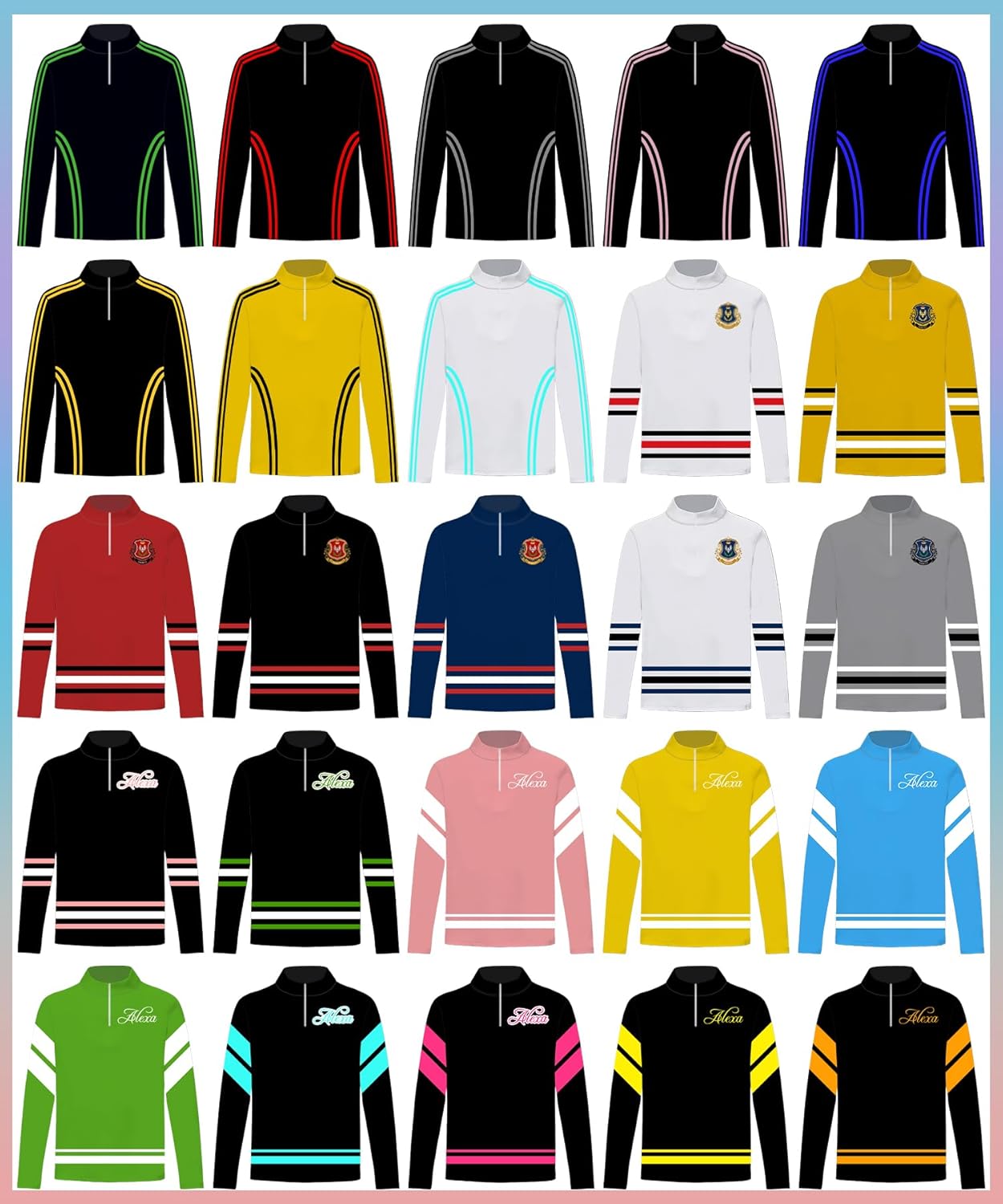 Custom Quarter Zip Pullover Personalized Logo Text Zip Sweatshirt Customized Long Sleeve Active Wear Shirt for Men - Image 4