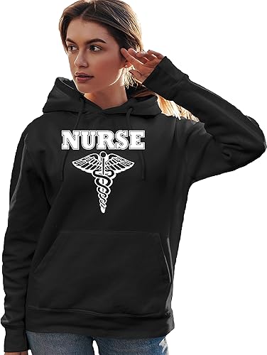 Go All Out Sudadera con capucha con logotipo de enfermera para hombre y mujer