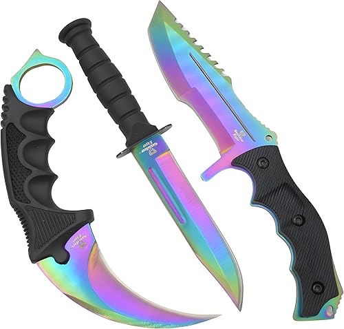 Miniatura 9 de Snake Eye Tactical Juego triple  Karambit  Mini cazador  Cuchillo plegable  Caza al aire libre, camping, pesca, defensa personal (BK-1)