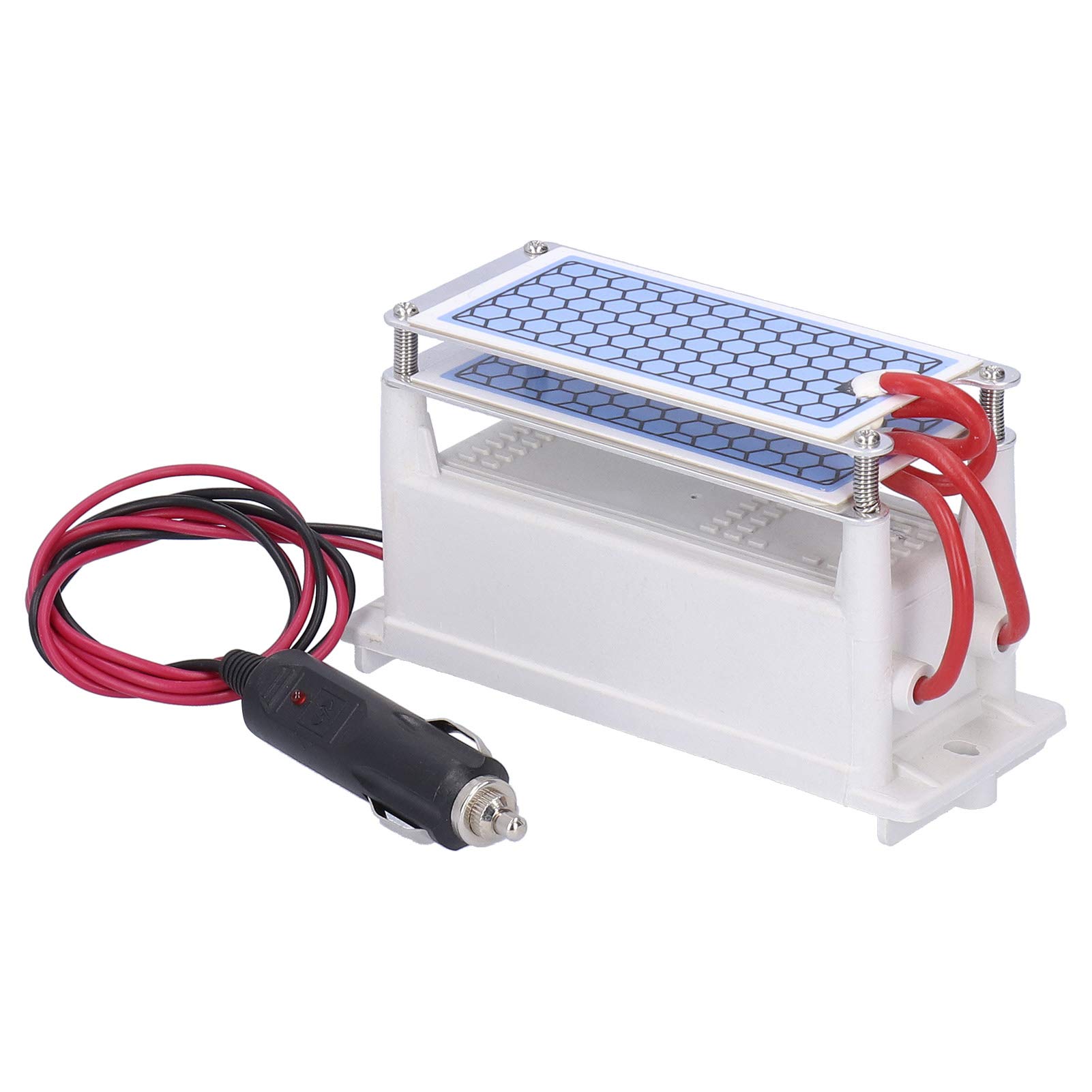 Przenośny generator ozonu 10g DC 12V Oczyszczacz powietrza do dezodoryzacji i oczyszczania powietrza w samochodzie - Stop aluminium i ceramiczny sprzęt wyładowczy dielektryczny -