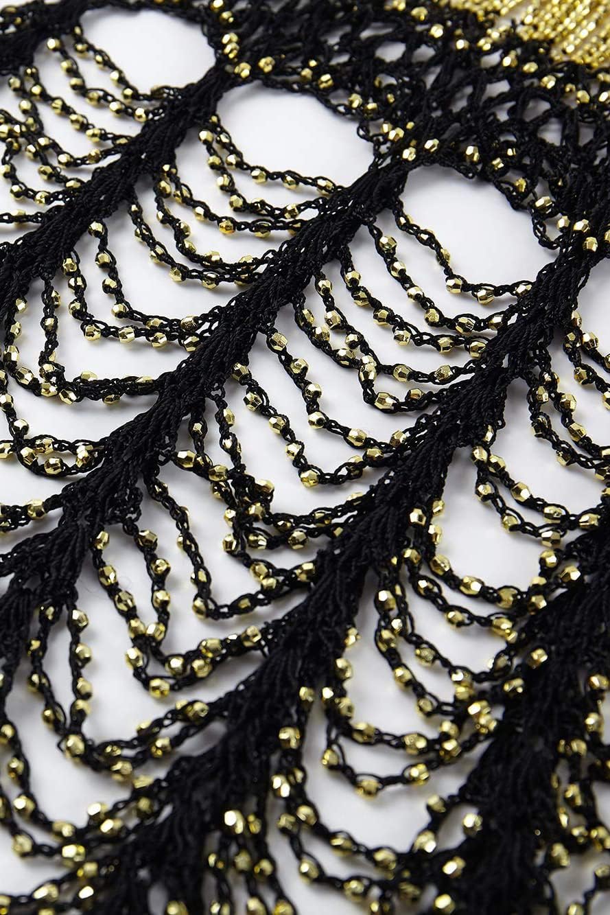 BABEYOND 1920s Shawl Wraps Gatsby Beaded Evening Cape Bridal Shawl Bolero Flapper Cover Up - Image 4