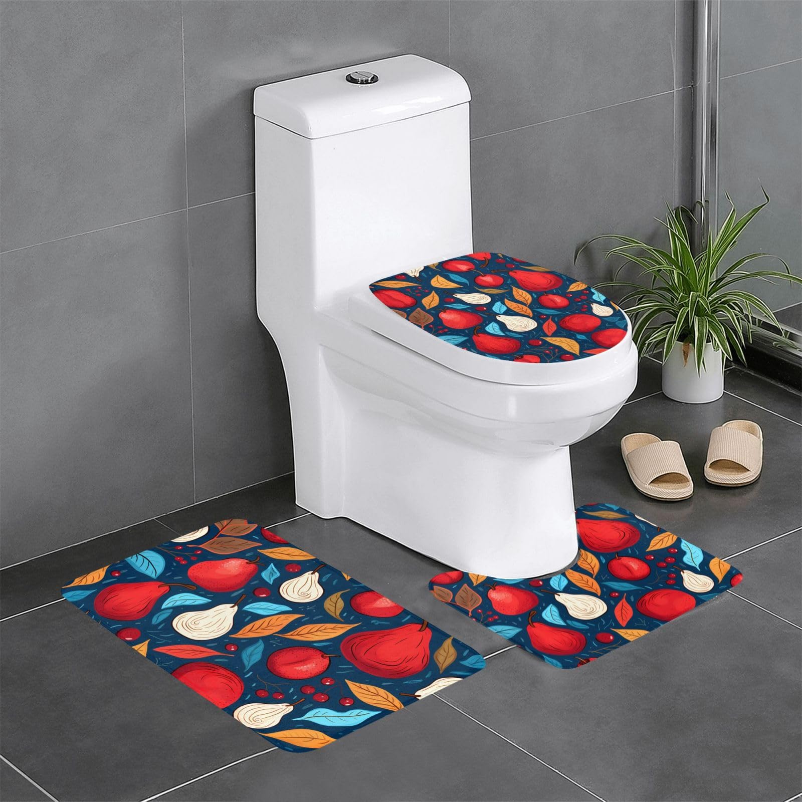 Tapis de bain feuilles d'automne pour une ambiance chaleureuse aux WC