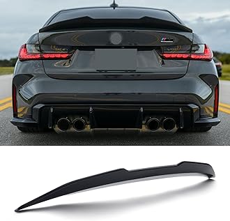 Rear Spoiler for BMW 2019-2024 G20 330i M340i G80 M3 PSM Style, ABS Plastic Construction (Gloss Black)