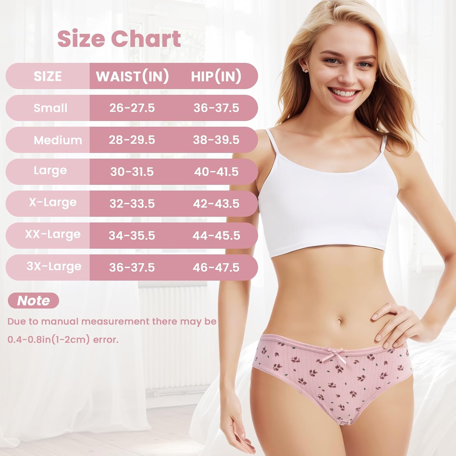 Women's Underwear Bikini Panties Soft Breathable Lace Edge Briefs Cotton Ladies Panties - Image 5