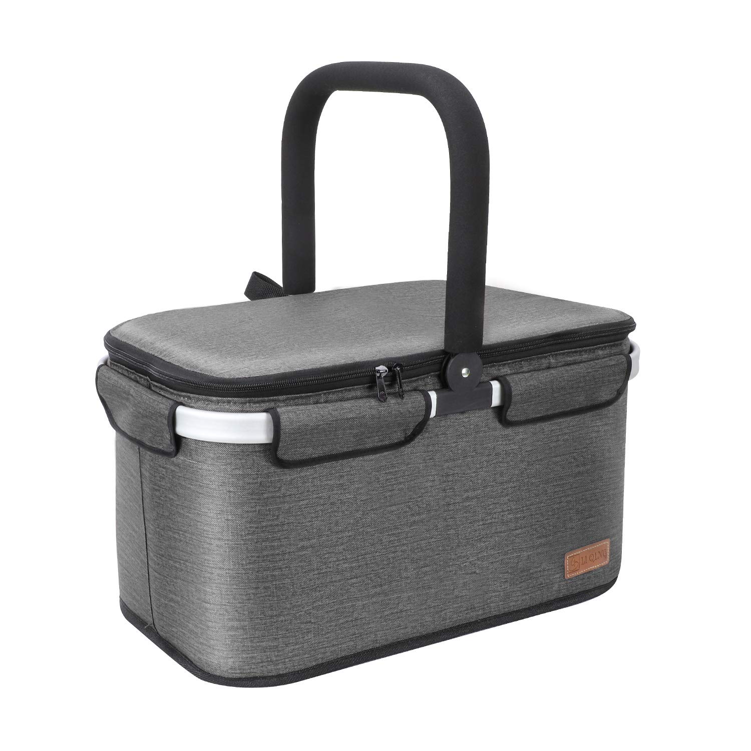 Liqing Square Picnic Basket (Gray)