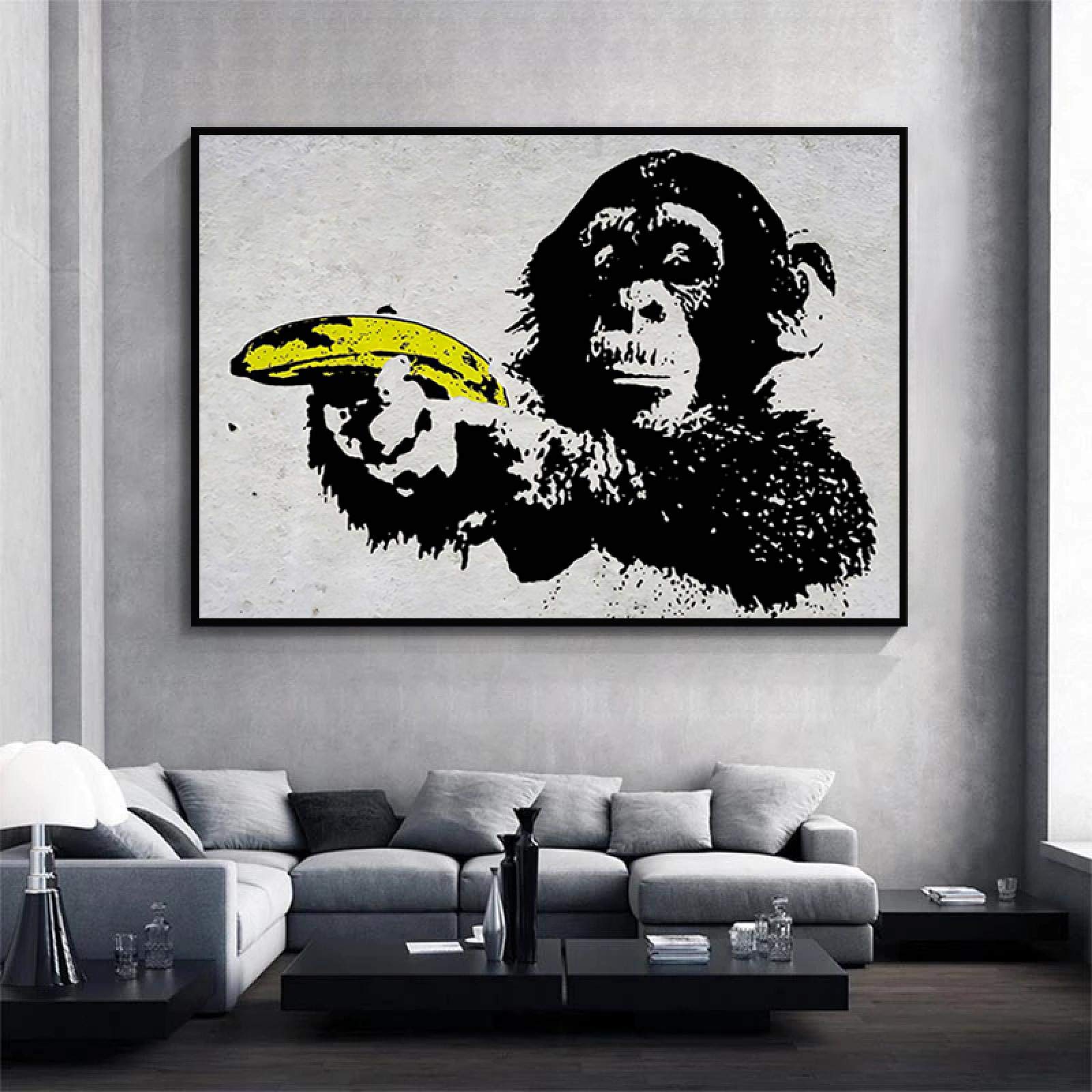 Singe drôle affiche de décoration pour chambre d'enfant ou bureau moderne