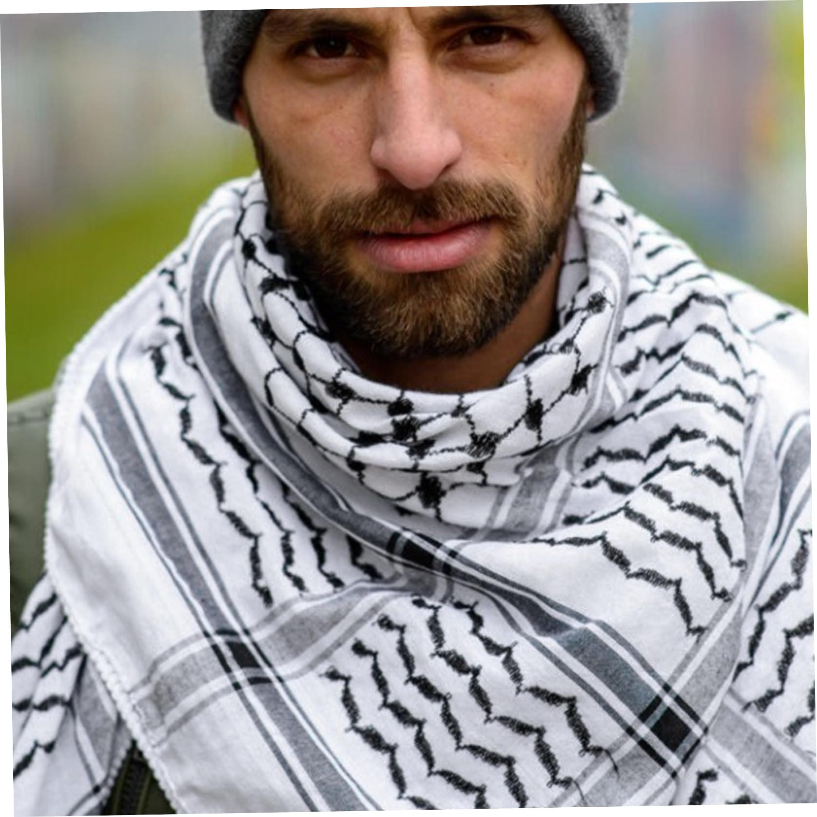 Palestine Scarf 48x48 '' Keffiyeh Palestina auténtica Bufanda Palestina Envoltura de Cuello algodón shemagh Unisex