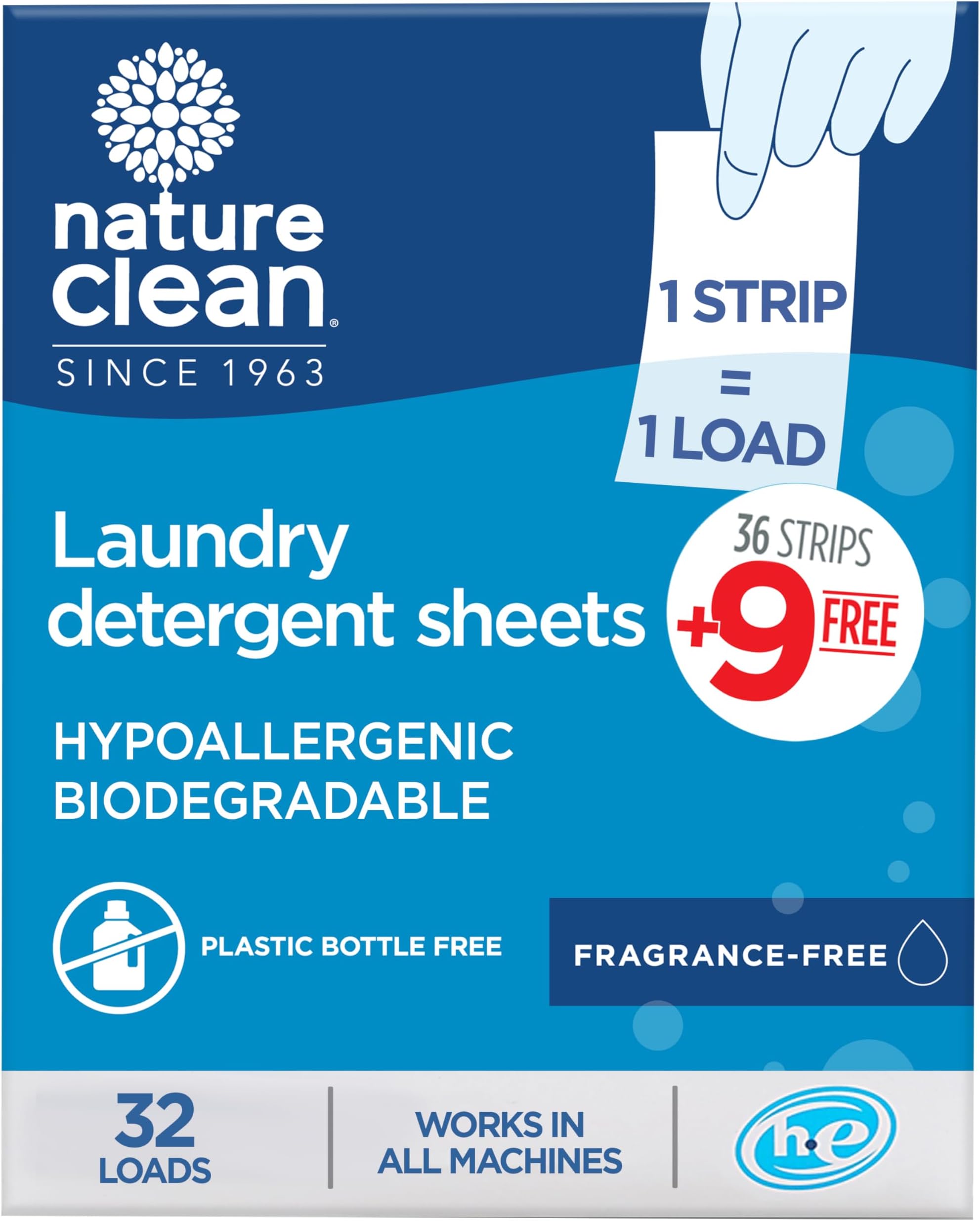 Non-Toxic Laundry Detergent Sheets Unscented 32 counts. Natural Fragrance Free Travel Laundry Detergent Strips & Soap Sheets Scent free for Sensitive skin & Hypoallergenic