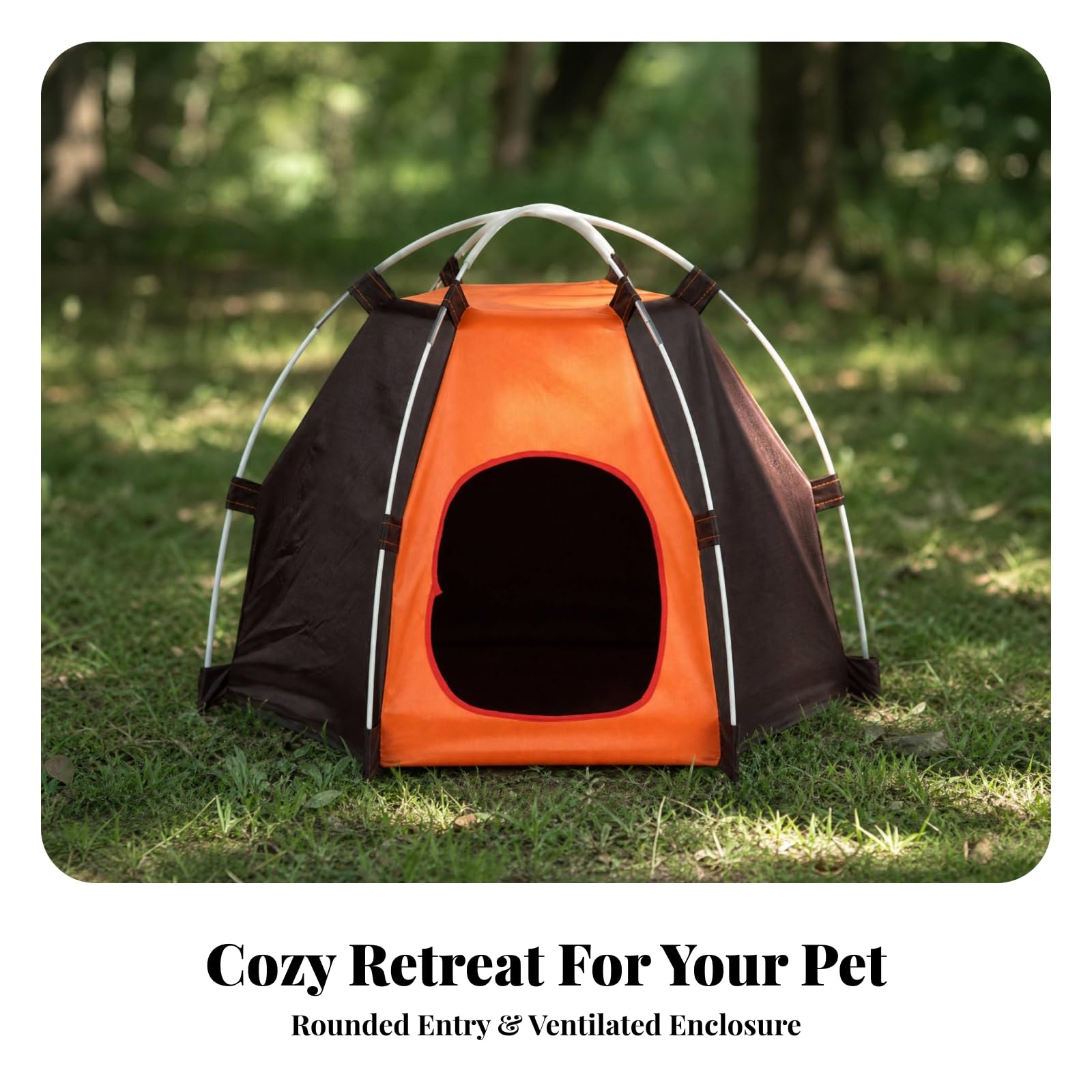 Tente pour Chien Portable, Bleu Et Orange