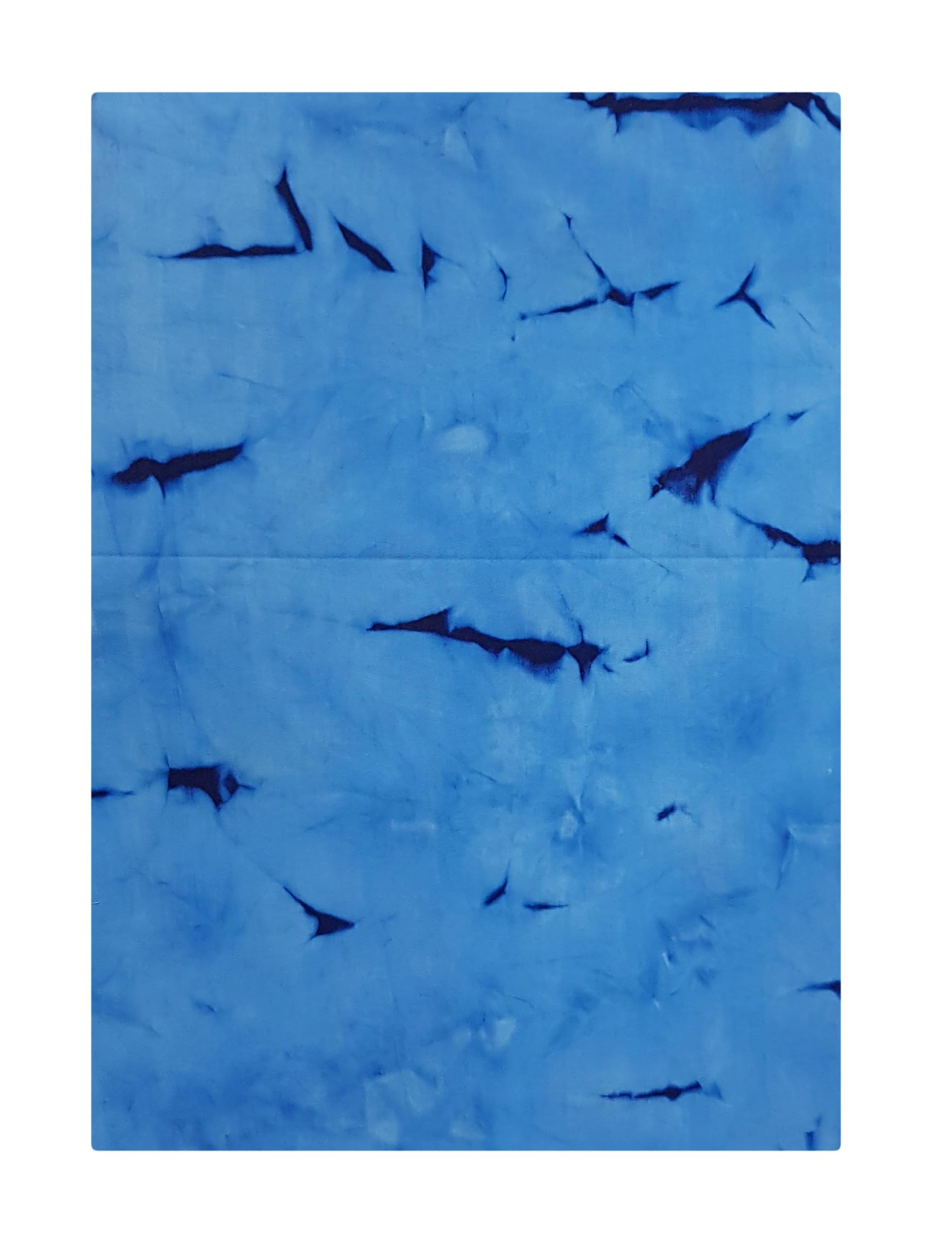 Color Nirvana Women's Cotton Unstitched Tie and Dye Shibori Dress Material Fabric (2.40 Meters x 32 Inches, Blue)-image-20
