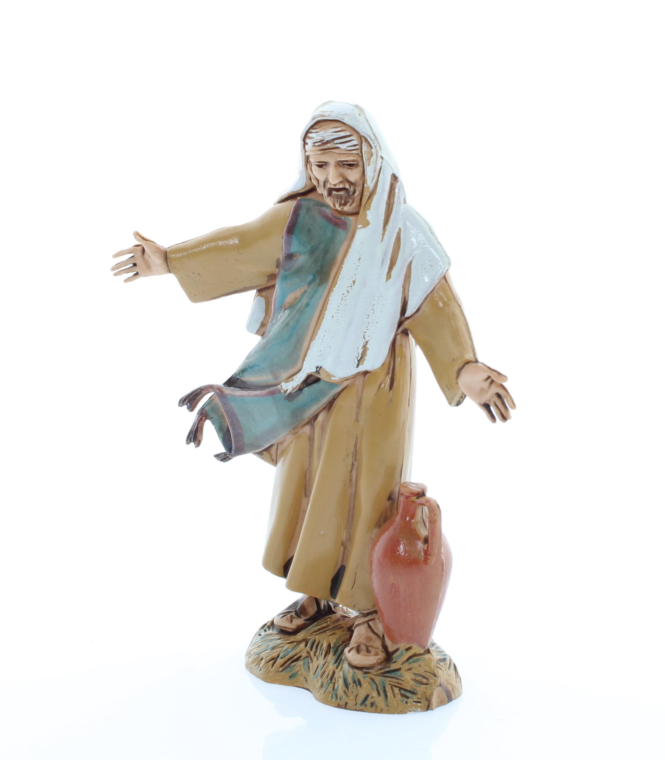 Moranduzzo Homme avec Cruche H 9,1 cm pour Crèche 10 cm – Standard 10 – Incassable, Style Arabe, Finition Main, Officiel, Made in Italy, Sculpteur M. Landi