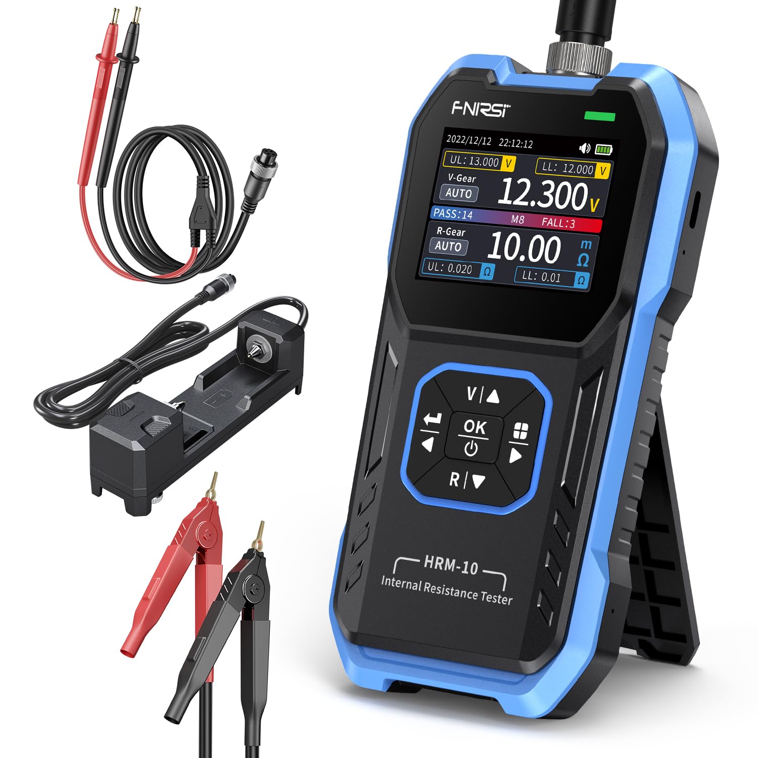 Photo 1 of FNIRSI HRM-10 Voltage Internal Resistance Battery Tester, Milliohmmeter 100V 200?, Car Battery Tester, Battery Checker Tester for All Types of Batteries, AAA AA Battery, Household Battery Analyzer