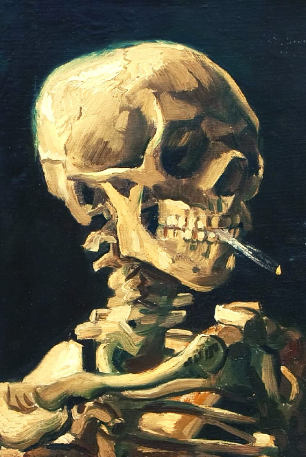 Vincent Van Gogh: Van Gogh Skeleton Smoking Journal | Blank Notebook With 120 Lined Pages | Perfect Birthday Gift Idea For Vince Van Gogh Lovers,