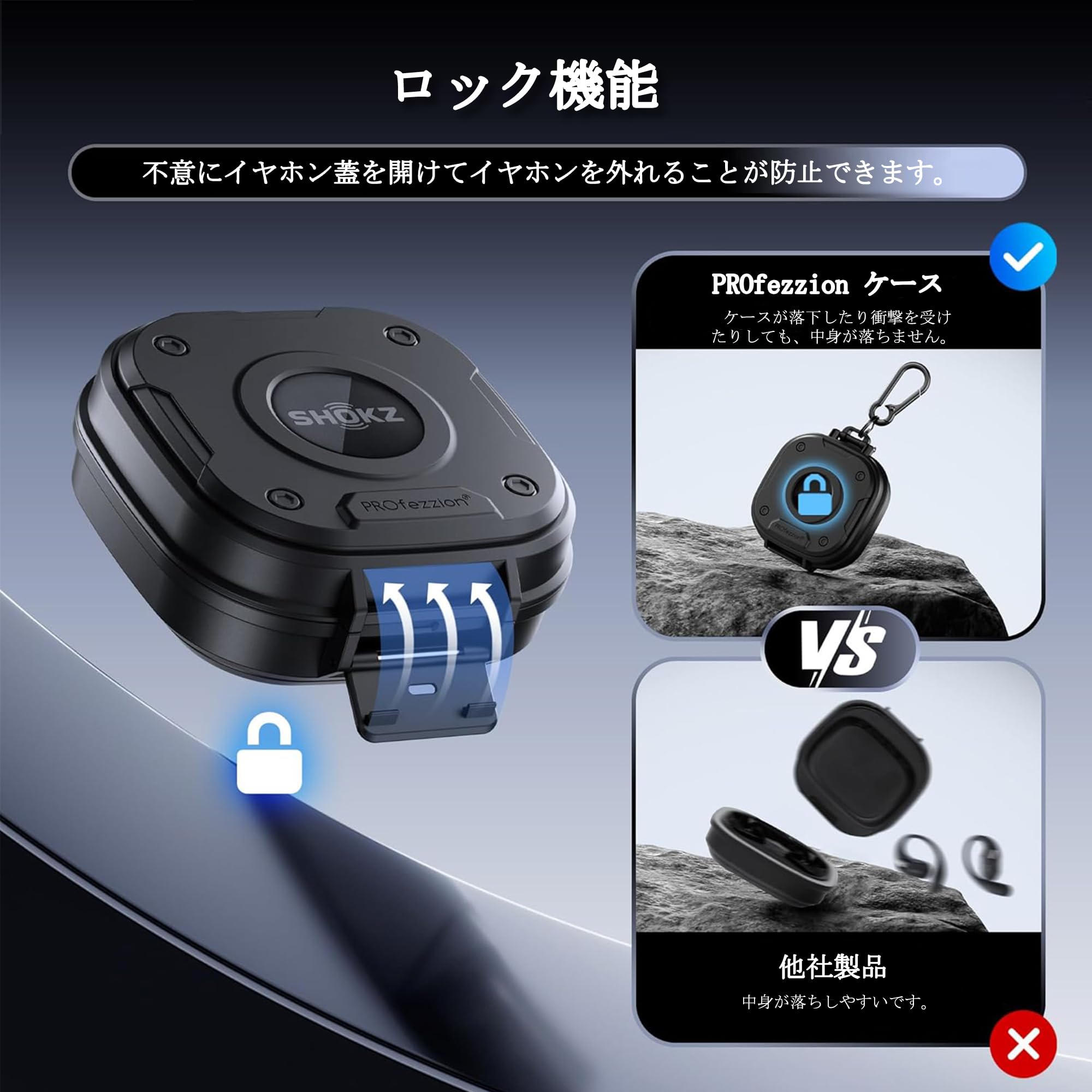SHOKZ OPENFIT2 ケース 充電器 みの Amazon | PROfezzion Shokz OpenFit 2+ ケース OpenFit 2 plus カバー