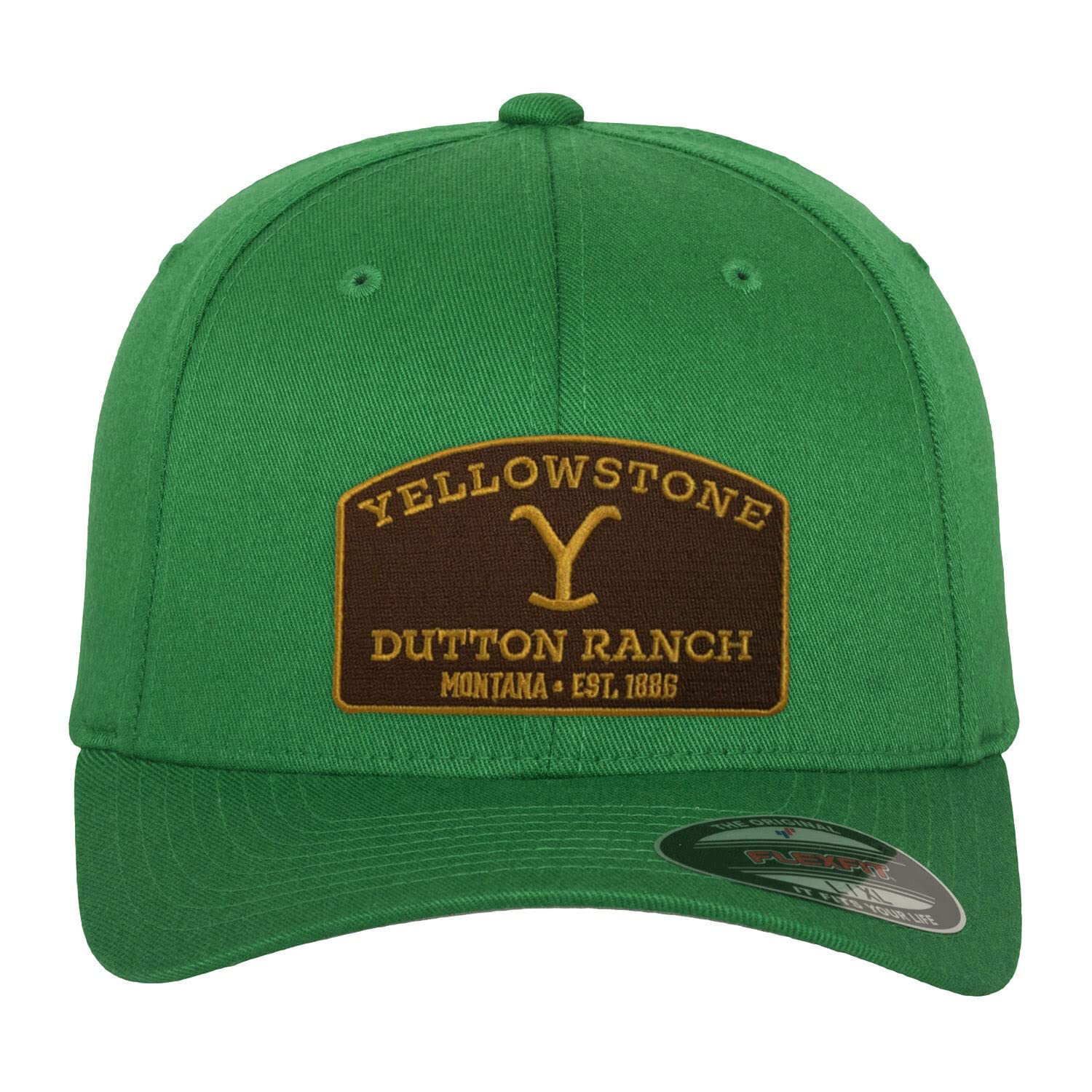 Yellowstone Unisex Green Officially Licensed Flexfit Baseball Cap (Green), Small/Medium