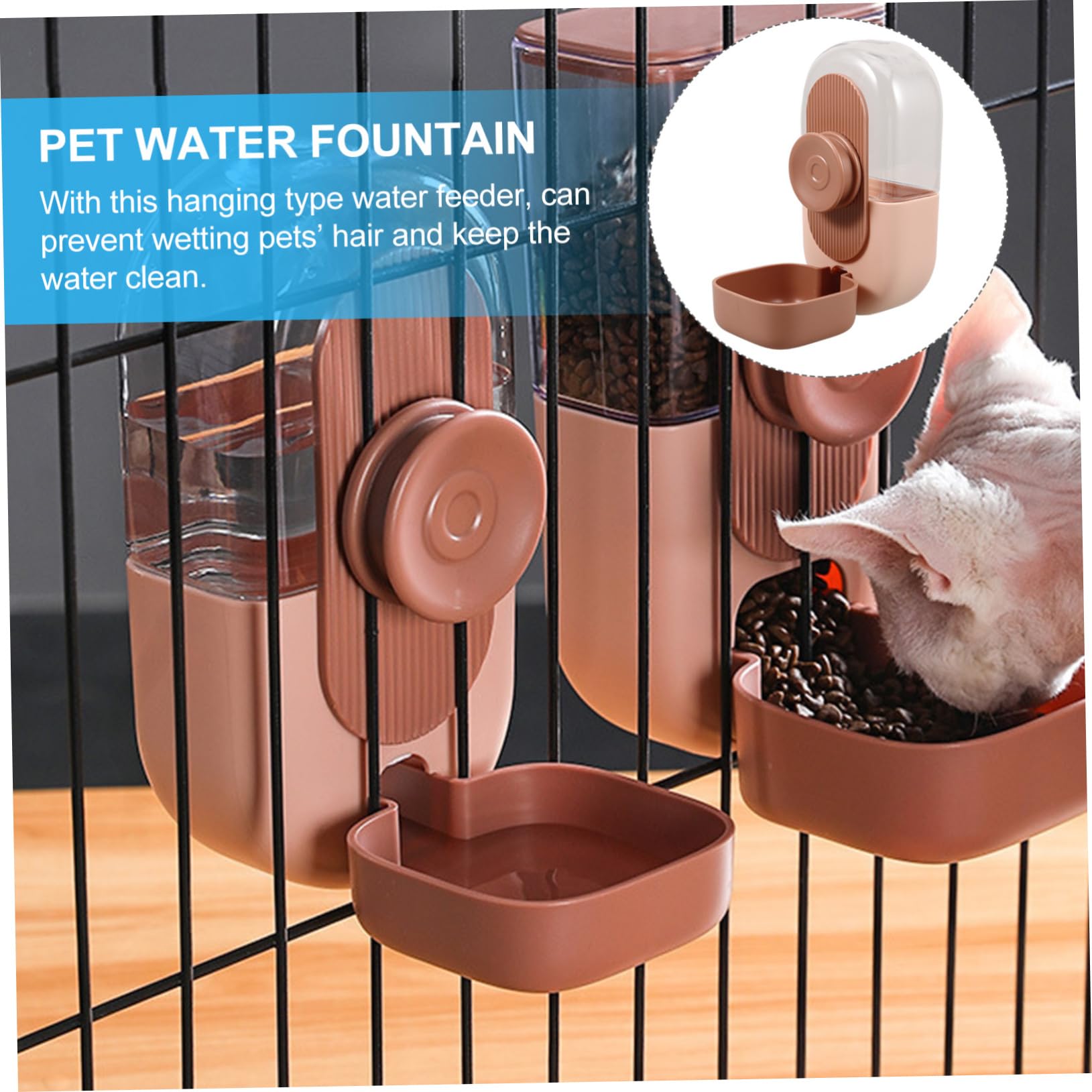 BESPORTBLE 5 Piezas Fuente De Agua para Mascotas Comedero De Agua para Ratas Dispensador De Agua De Jaula Comedero Automático De Agua para Pájaros Botella De Agua De Conejos Rosa Las Caderas