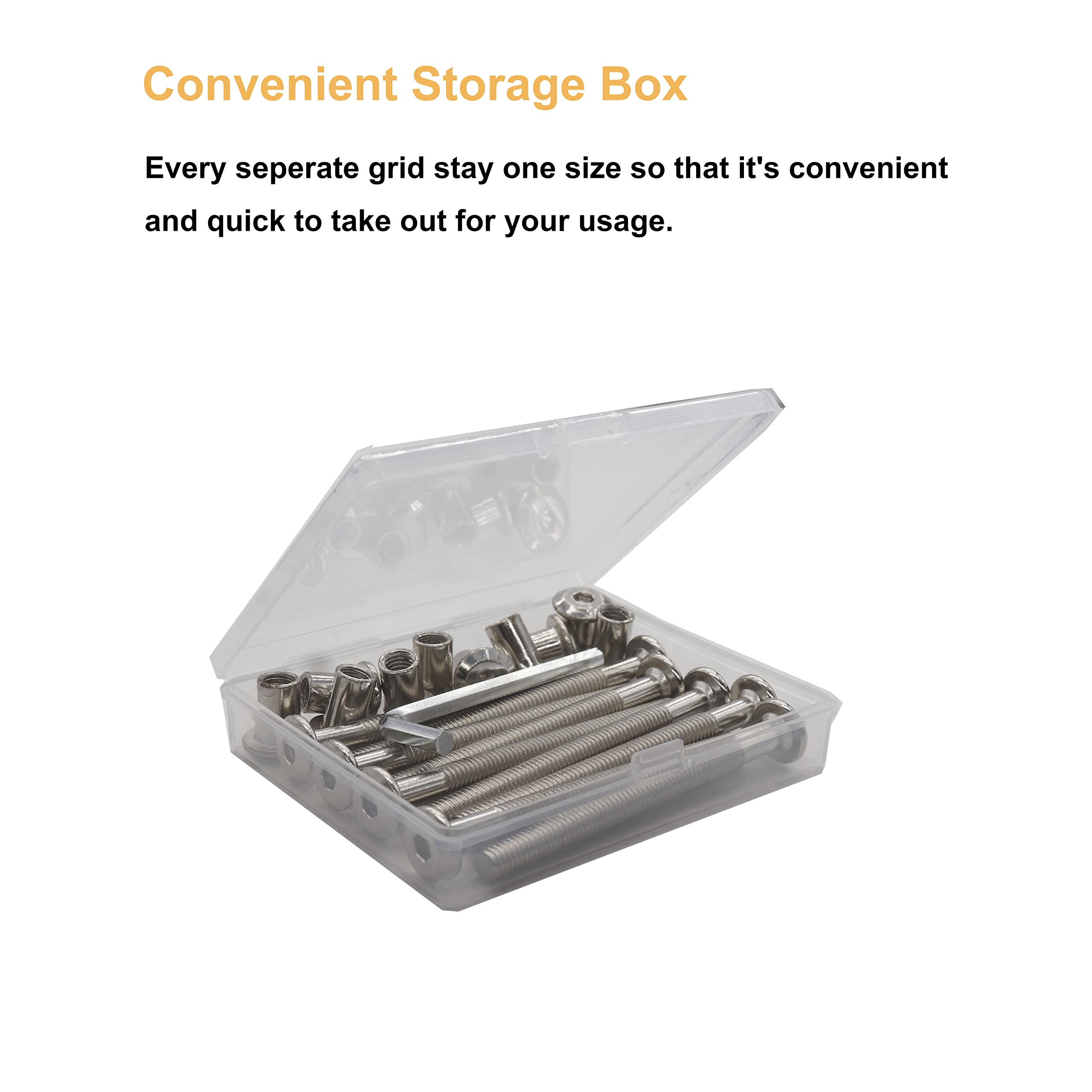 BinifiMux 6pcs M6 X 110mm 304 Stainless Steel Hex Socket Cap
