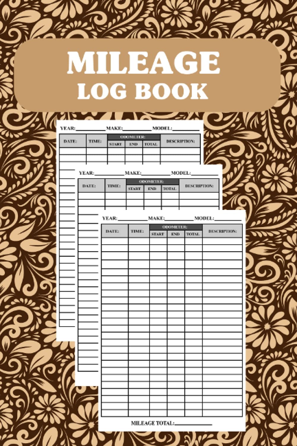 Mileage Log Book: Vehicle Mileage Logbook For Taxes With Fuel & Expense Tracker | Auto Mileage Expense Record For Truckers | Car Mile Taxes Expenses And Business Small Record Book 110 Pages