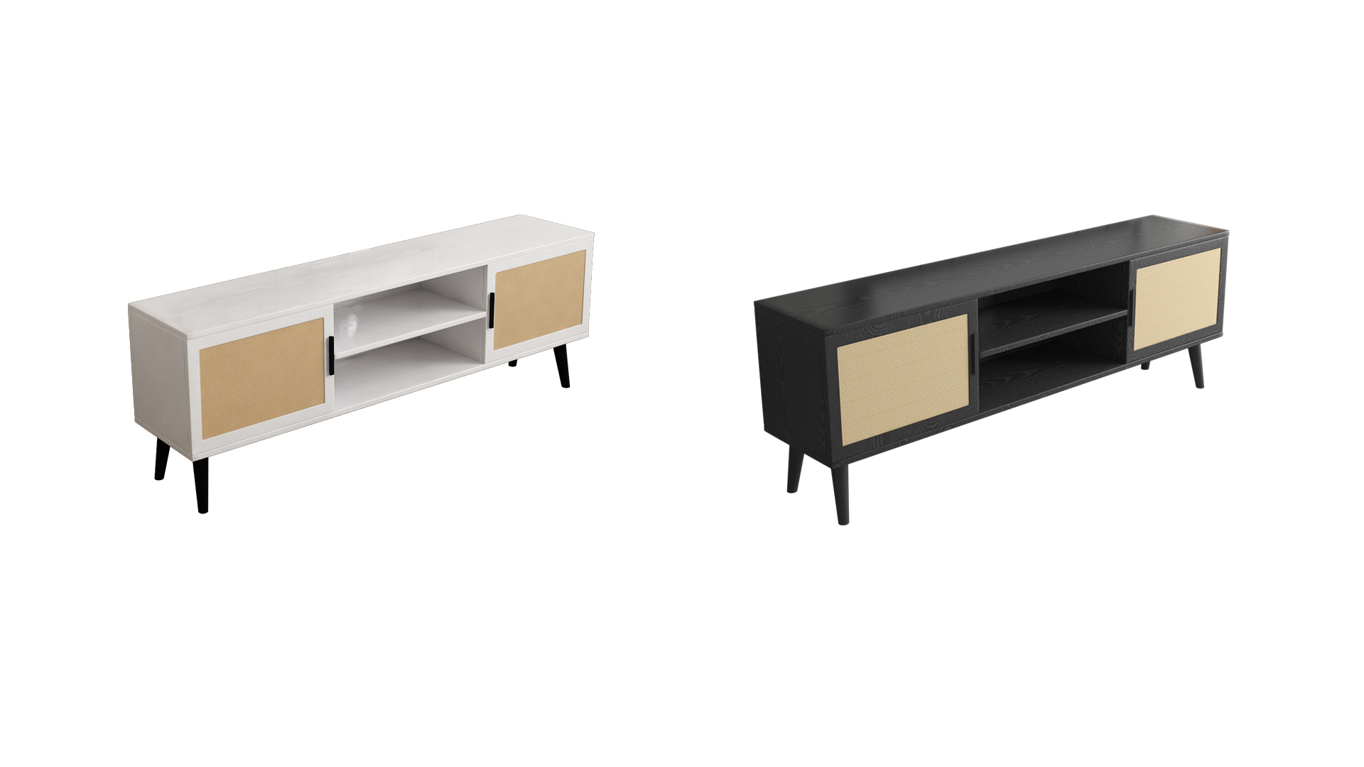 Amazon.com: ZttRiee TV Stand for TVs up to 65'', Mid Century