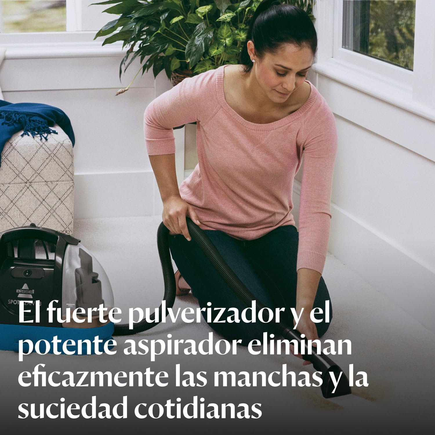 Bissell SpotClean C3, Limpiador Manchas Alfombras y Tapicería, Portátil, Triple Acción, Spray, Cepilla y Aspira, Limpieza Profunda para Alfombras, Escaleras e Interiores de Coche, 3619N