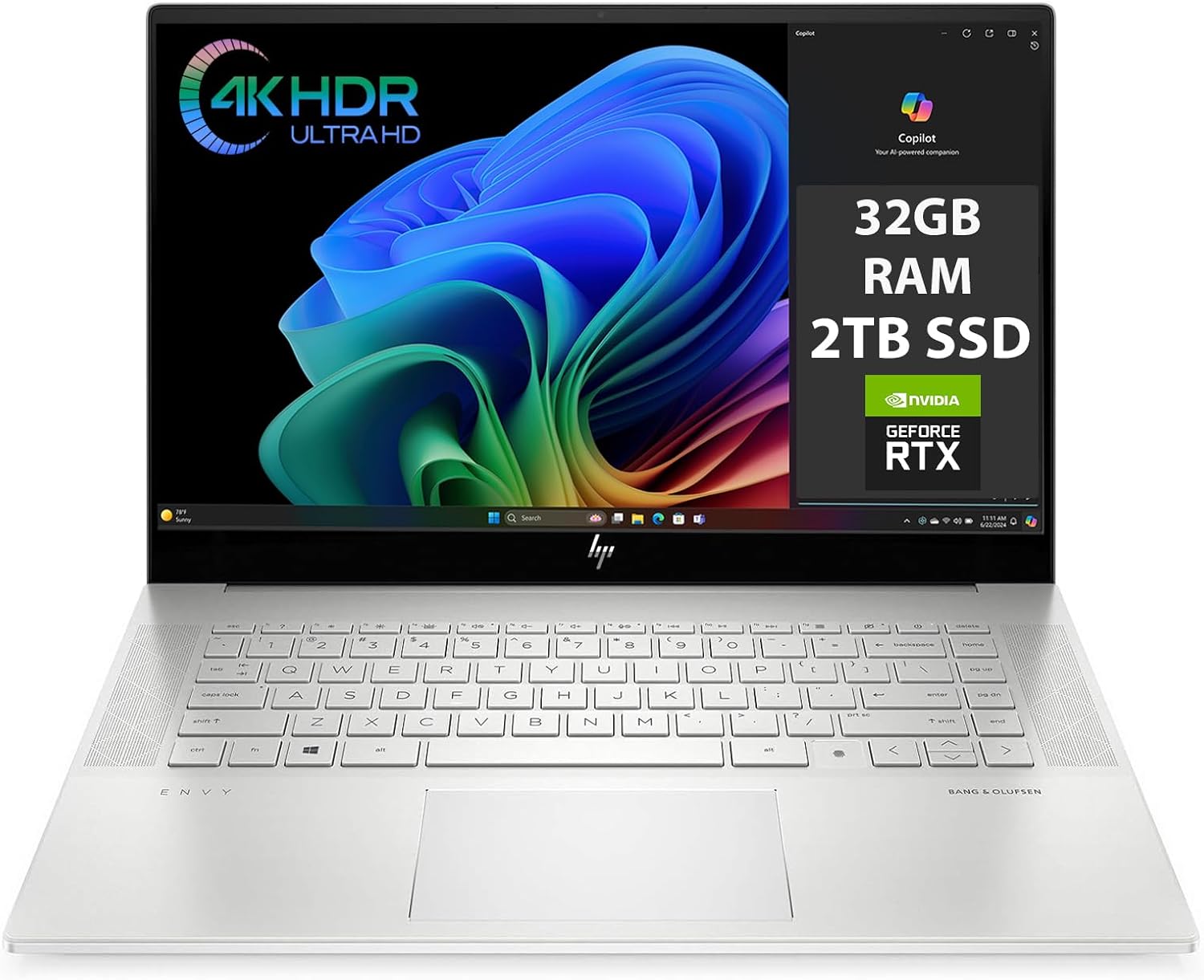 HP Envy Gaming Laptop Intel Core i9 16-Core 4.80GHz, 32GB, 2TB SSD, NVIDIA GeForce RTX 3060 6G, 16″ 4K OLED Touchscreen Display, WIndows 11