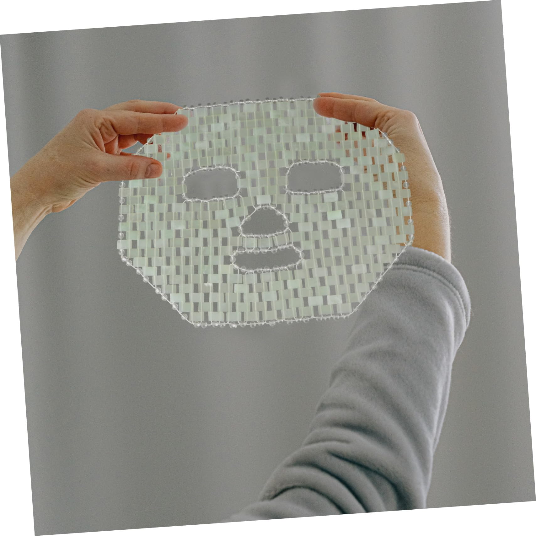 Natürliche Jade Maske zur Beruhigung und Anti Aging Gesichtsmaske aus Grünem Jade Material für Entspannenden Schlaf und Hautpflege