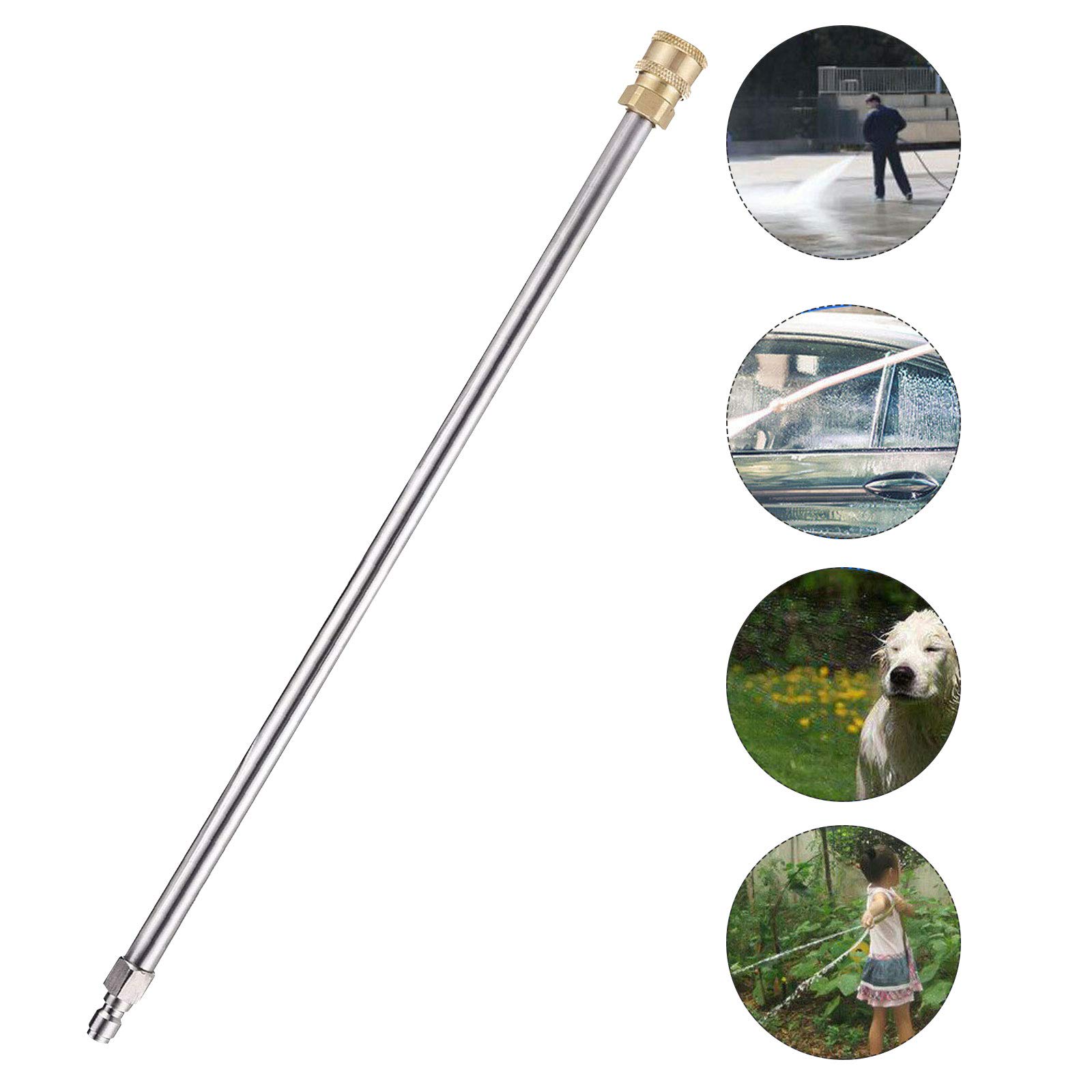 Set di 2 prolunghe pulitore ad alta pressione, 13", 4000 psi, strumenti di pulizia lancia di ricambio per nttoyeur ad alta pressione, pistola per pulizia con connessione rapida 1/4