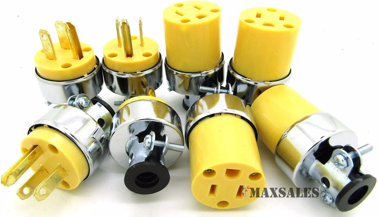 (4) Male (4) Female Extension Cord Electrical Wire Repair