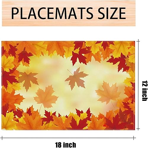 Miniatura 10 de Camino de mesa de otoño de hojas de arce naranja de lino naranja de 108 pulgadas de largo, casa de campo, otoño, Acción de Gracias, hogar, cocina,