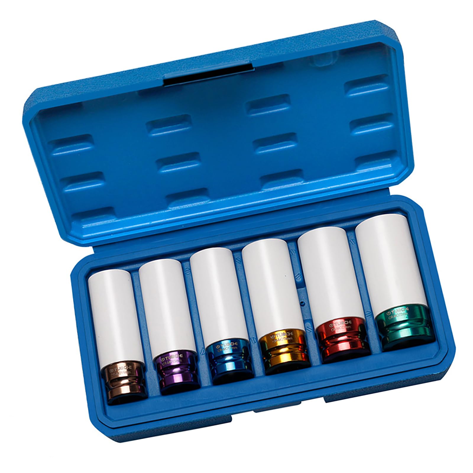 Msioytog 6 Piece Set Profession Impacts Sleeve Maintenance Set Easy To Use Essential Tool 1 / 2Inch For Safe Wheel Removal, Rims Damage Protective Impacts Socket