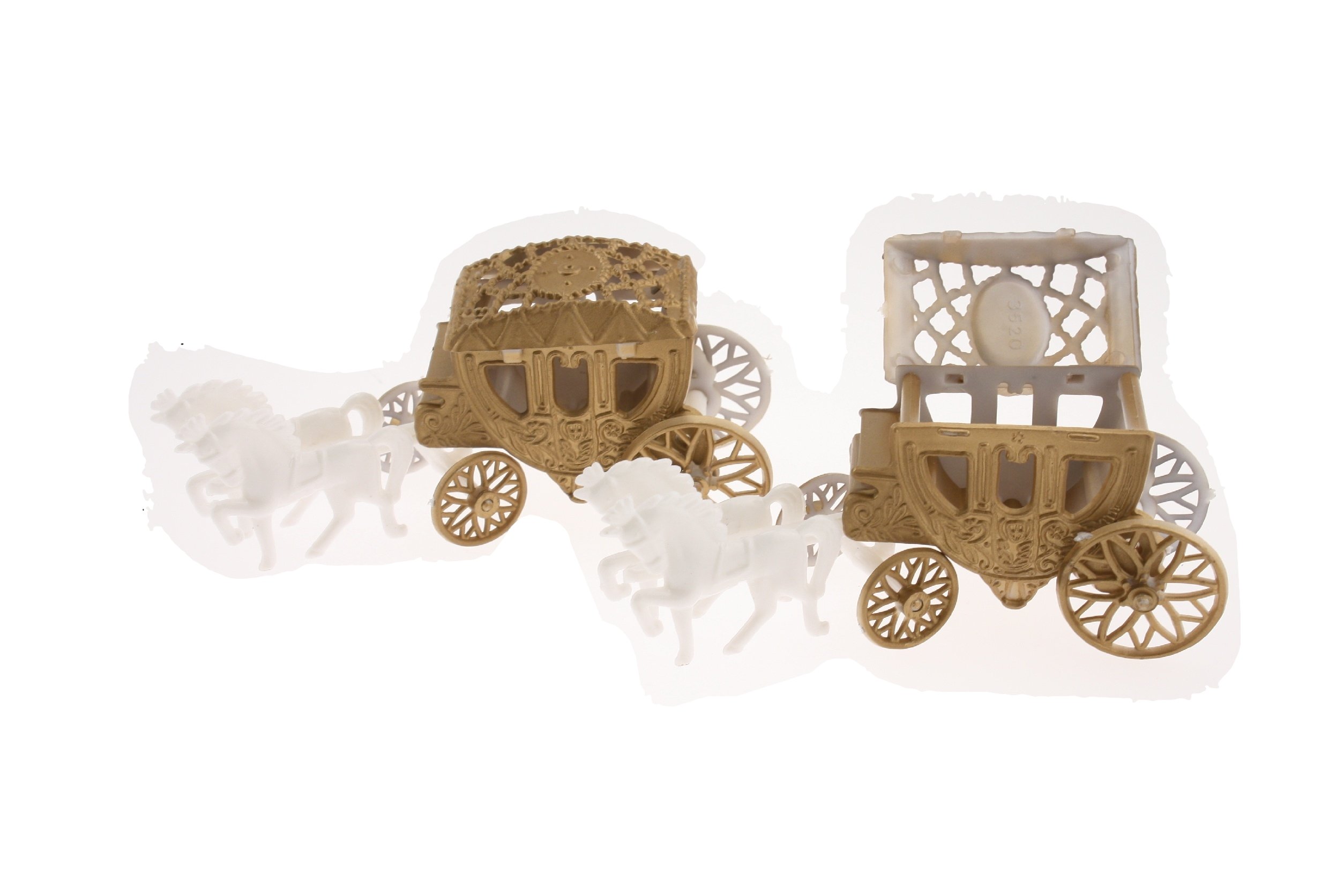 NST 12 Cinderella Coach Wedding Carriage Favor Plastic - Gold