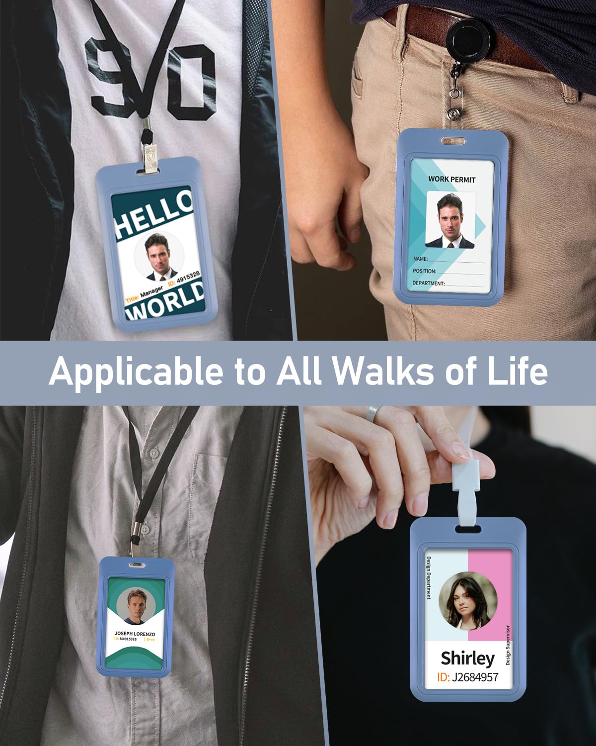 Amazon.com : Uniclife 3 Pack Sliding ID Badge Holder