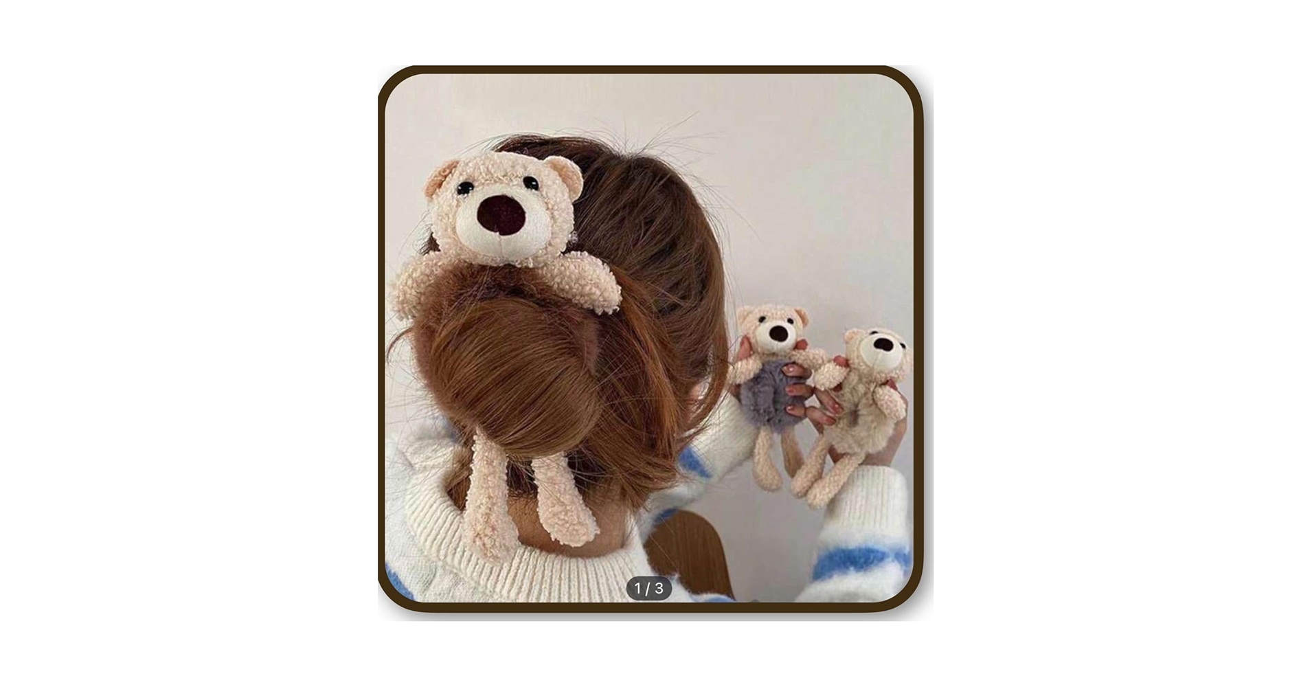 Amazon.co.jp: シュシュ くま クマ ぬいぐるみ ゴム 髪ゴム 癒し