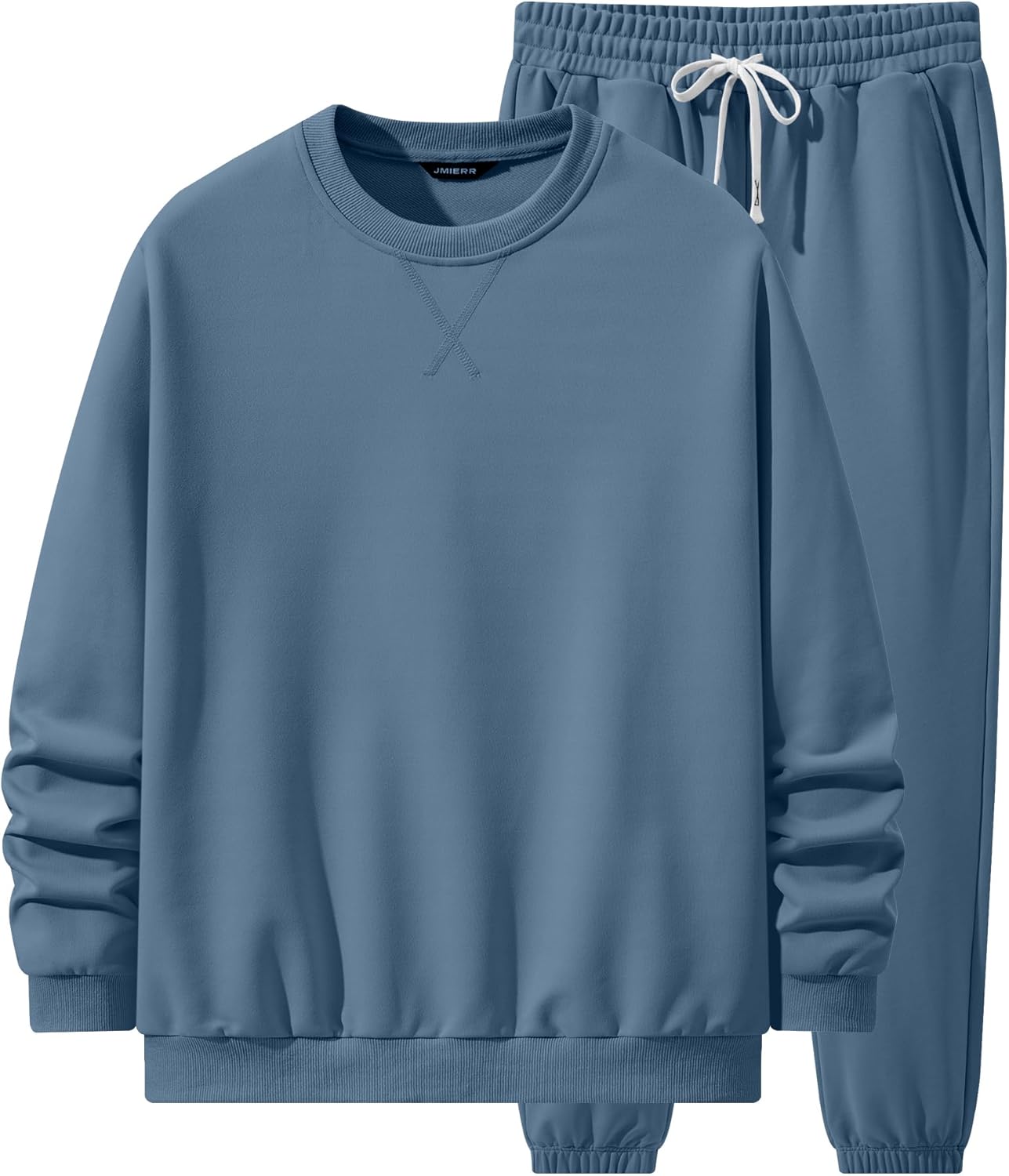 JMIERR Men's 2 Piece Outfits Crew Neck Sweatshirt Tracksuit & Joggers Sweatpants Sweatsuit Set - Image 4