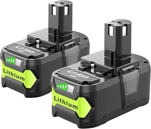 Paquete de 2 baterías de repuesto de 5000 mAh para Ryobi 18 V P102 P103 P104 P105 P107 P108, compatibles con herramientas inalámbricas Ryobi 18V ONE+ disponible en Yaxa Colombia