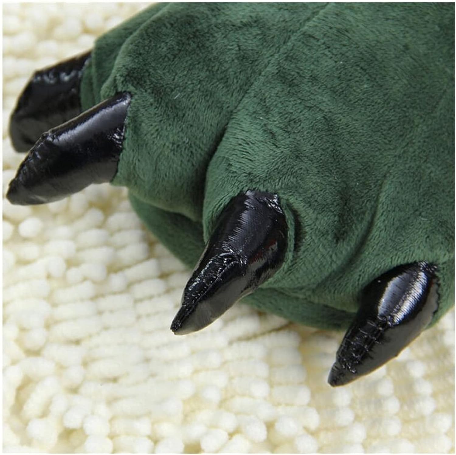 Unisex Plush Animal Paw Slippers - Fuzzy Warm House Shoes with Dinosaur Paw & Claw Design - Image 5
