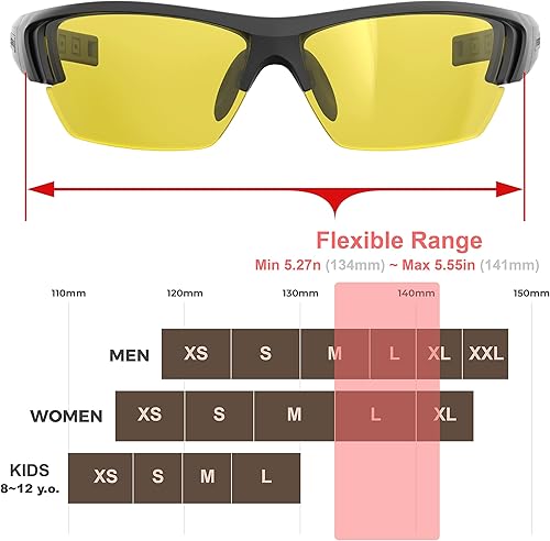 Miniatura 2 de QoolTimes - Gafas de sol polarizadas para hombres y mujeres, 100% protección UV, con funda, bolsa y correa