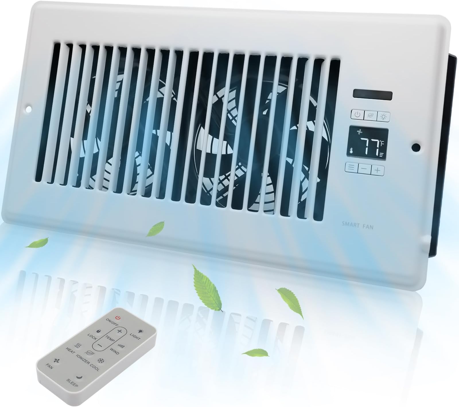 COZZIVITA 4 x12 in Ultra Quiet Register Booster Fan Air Vent Fan